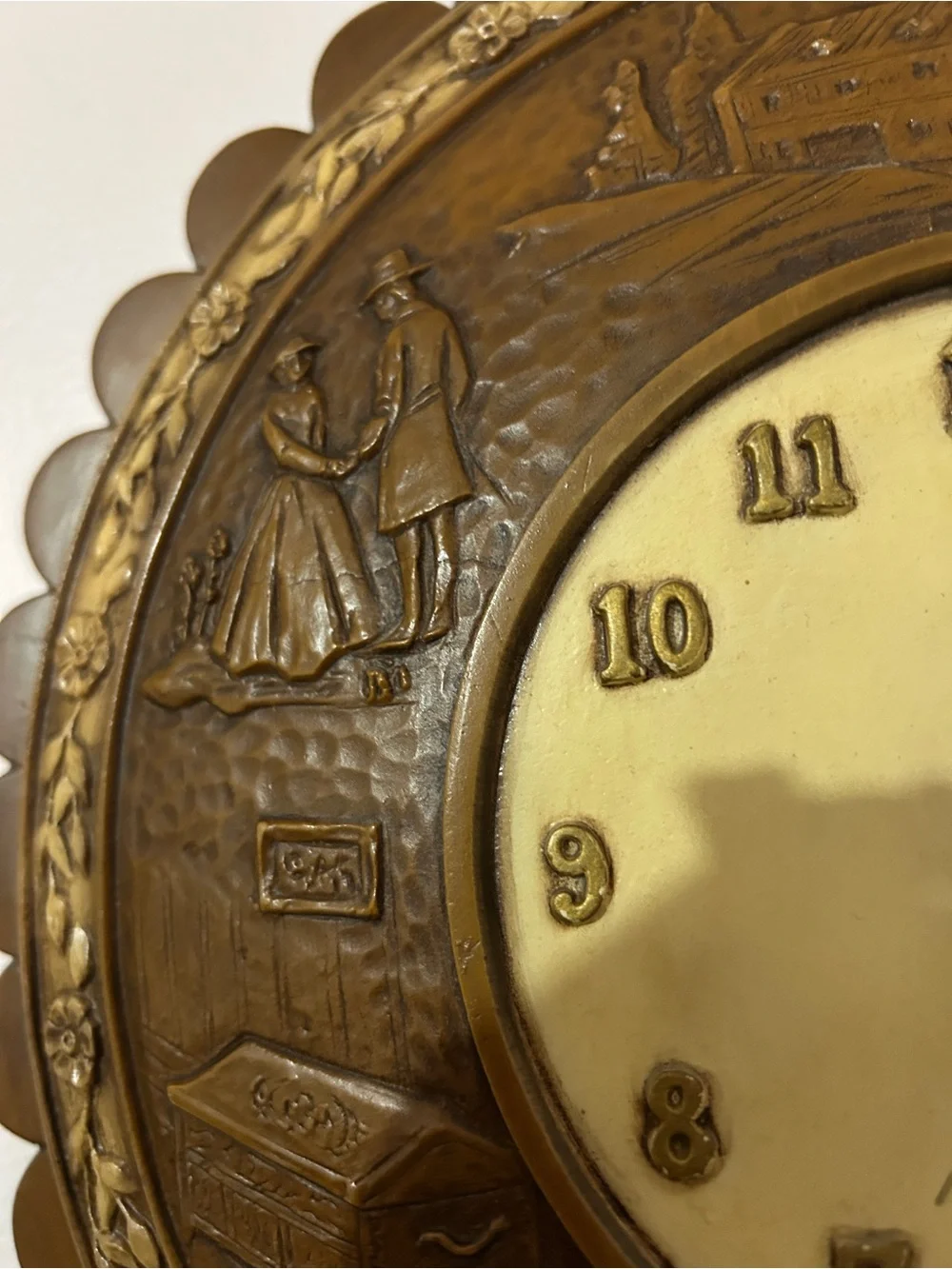Vintage Sexton Metal Wall Clock Made In USA, Not Working